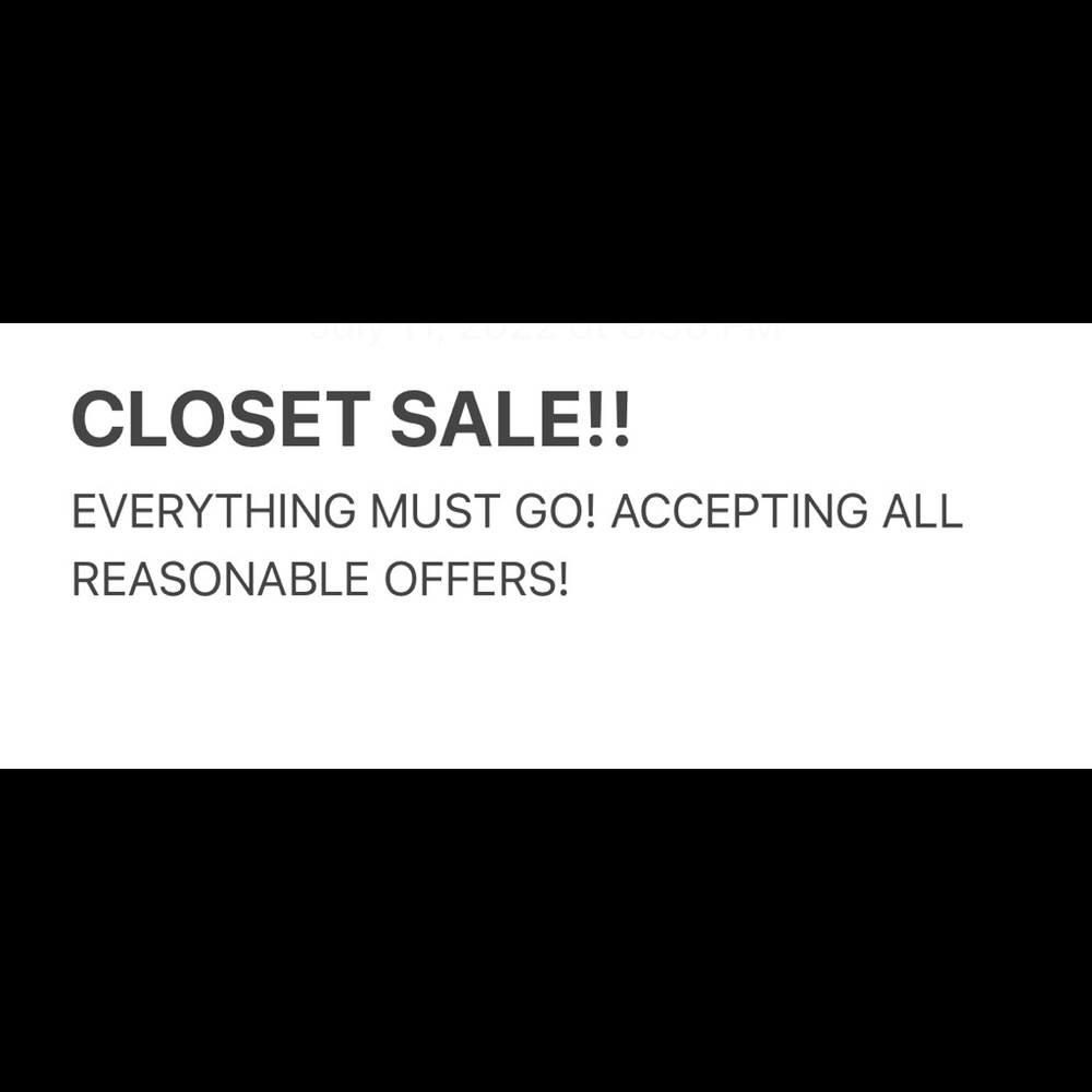 CLOSET SALE!!!